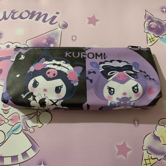 Kuromi Purple and Black Zip Pencil Pouch - Picture 2 of 14